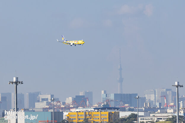 羽田で飛行機～スカイツリーとピカチュウ