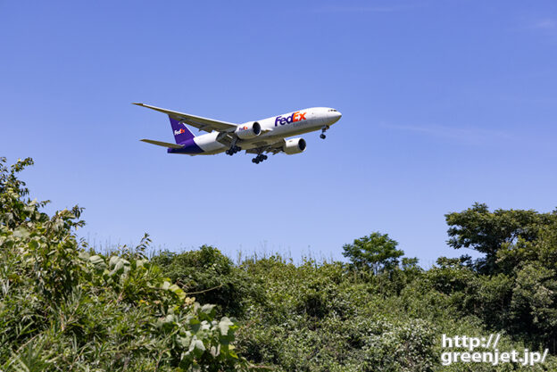 成田で飛行機～鬱蒼とした森とフェデックス