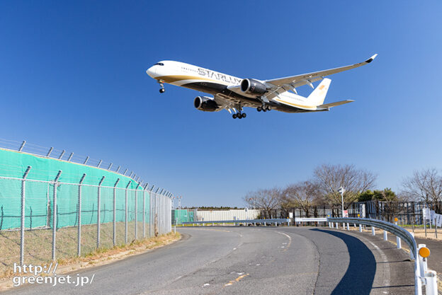 成田で飛行機～あのA350を低アングルで狙う