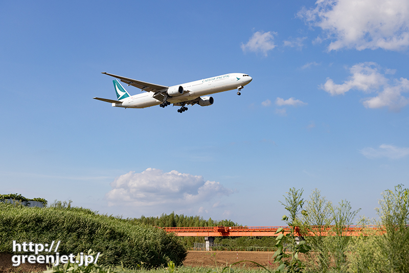 成田で飛行機～キャセイB777をローカルに