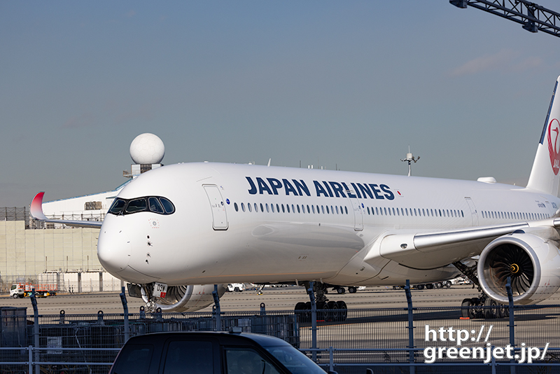 羽田で飛行機～目の前で見れるJAL A350